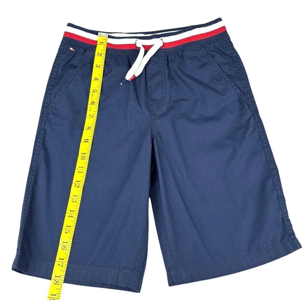 Tommy Hilfiger Boys' Navy Pull-On Shorts w/ Striped Drawstring Waistband‎ - M